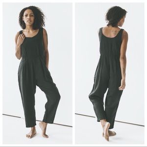 Black Crane Overall Jumpsuit